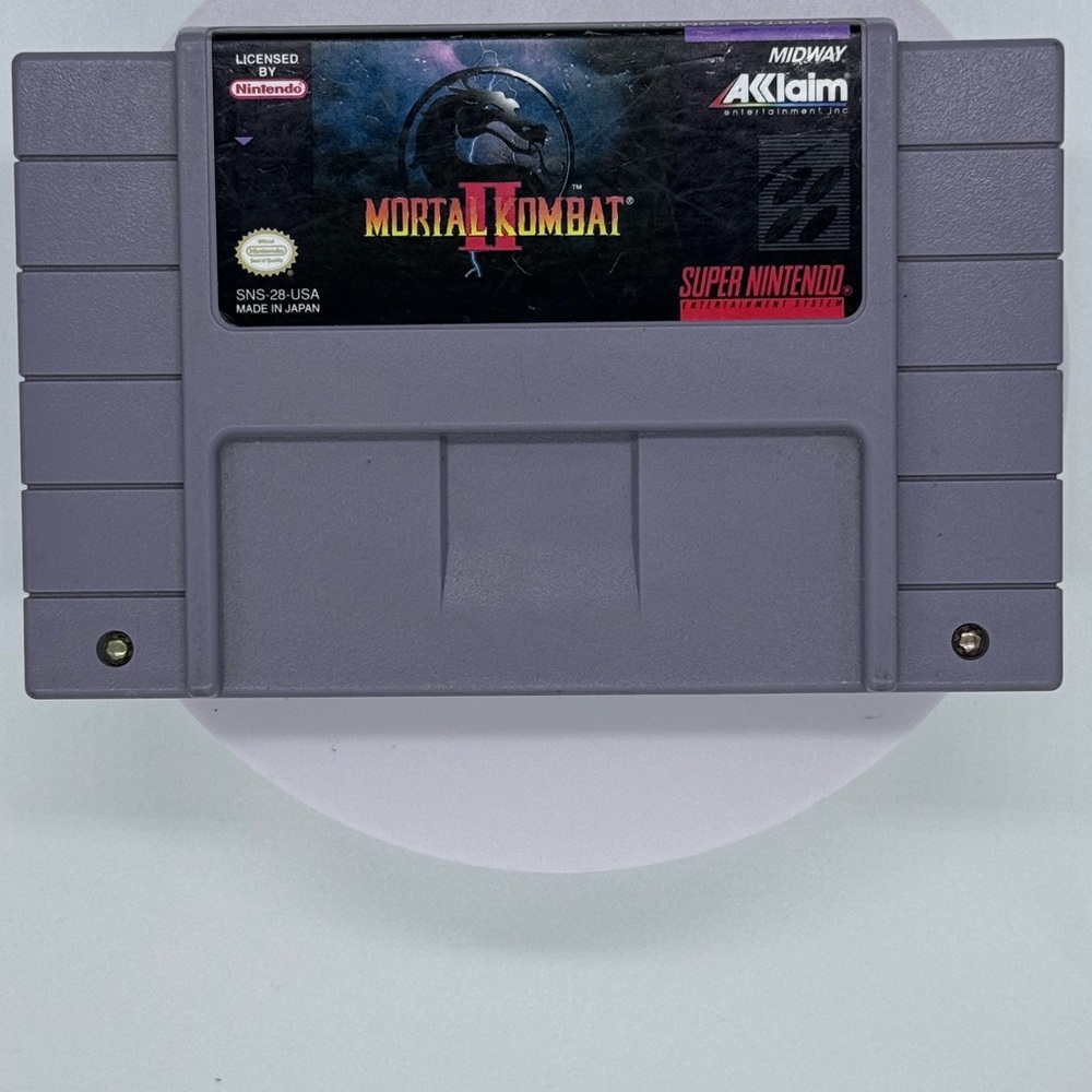 Mortal Kombat II 2 Snes Super Nintendo Cleaned Tested Working Authentic